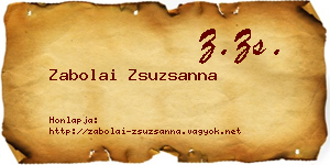 Zabolai Zsuzsanna névjegykártya